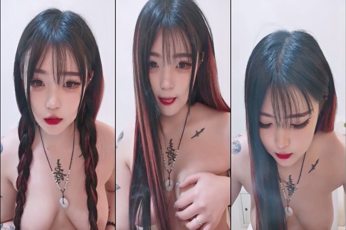 腿上蛇纹身外表清纯很骚小姐姐 ,长发及腰脱掉小背心扭动,肉肉身材柔软大奶 ,掰穴特写揉搓 ,看着很是诱惑